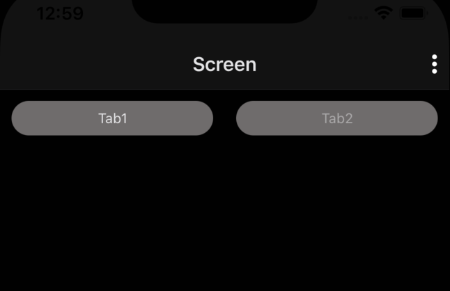 Top tab bar