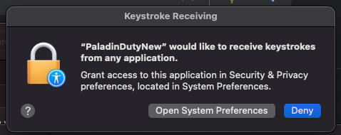 Request keystrokes