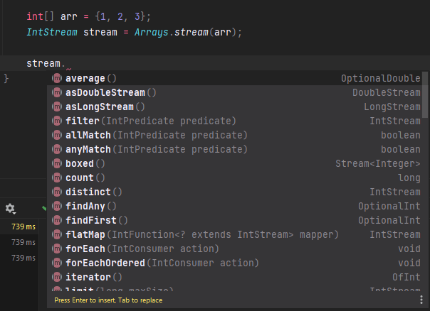 stream provide many methods for processing