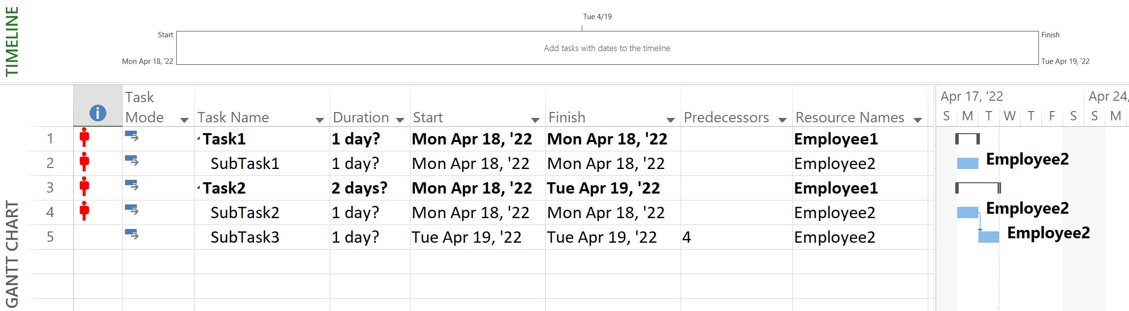 sample schedule