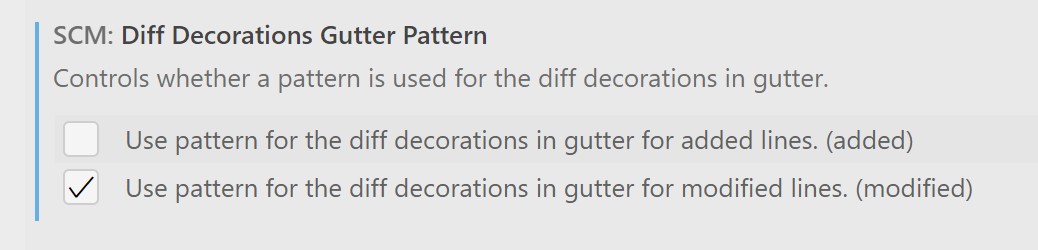 diff decorations gutter pattern setting