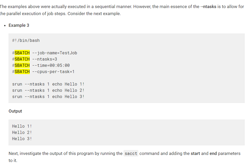 instructions on how to run parallel job