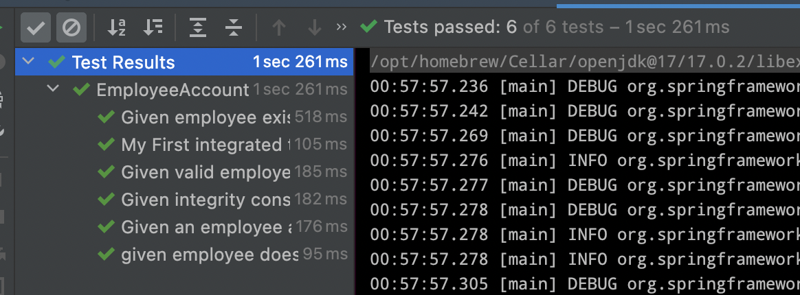 All tests pass initially