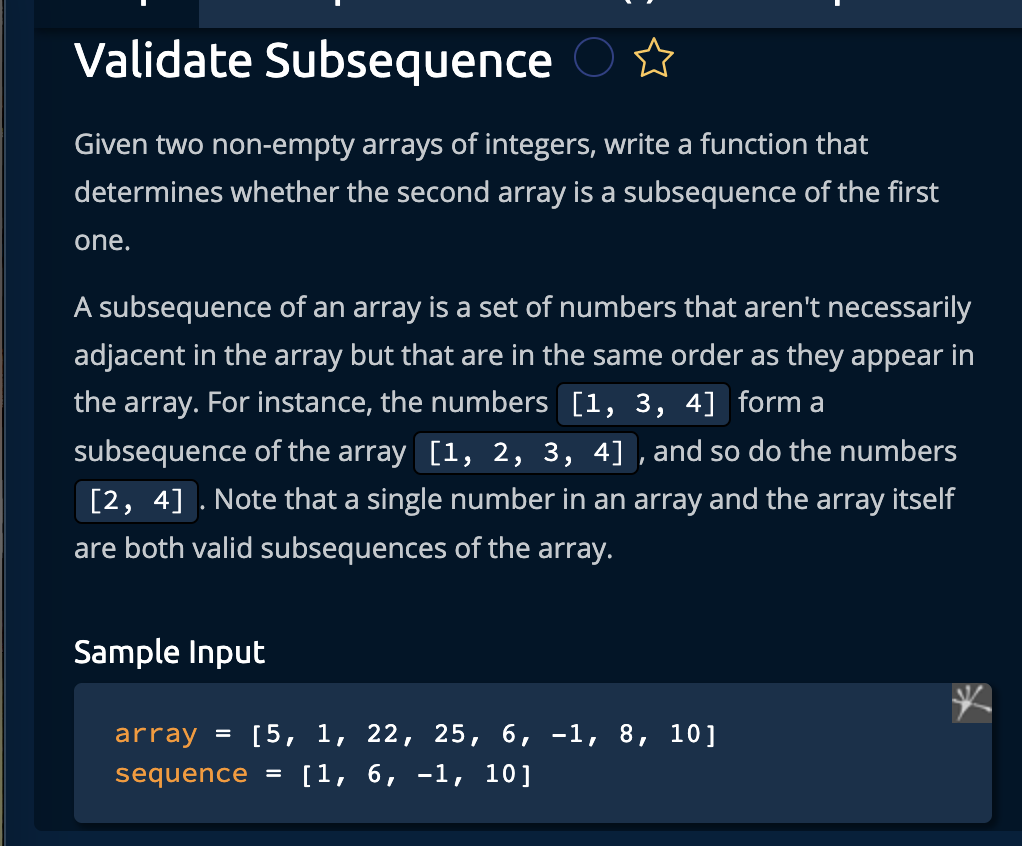 AlgoExpert Question Prompt