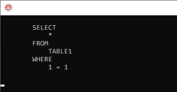 program's console output