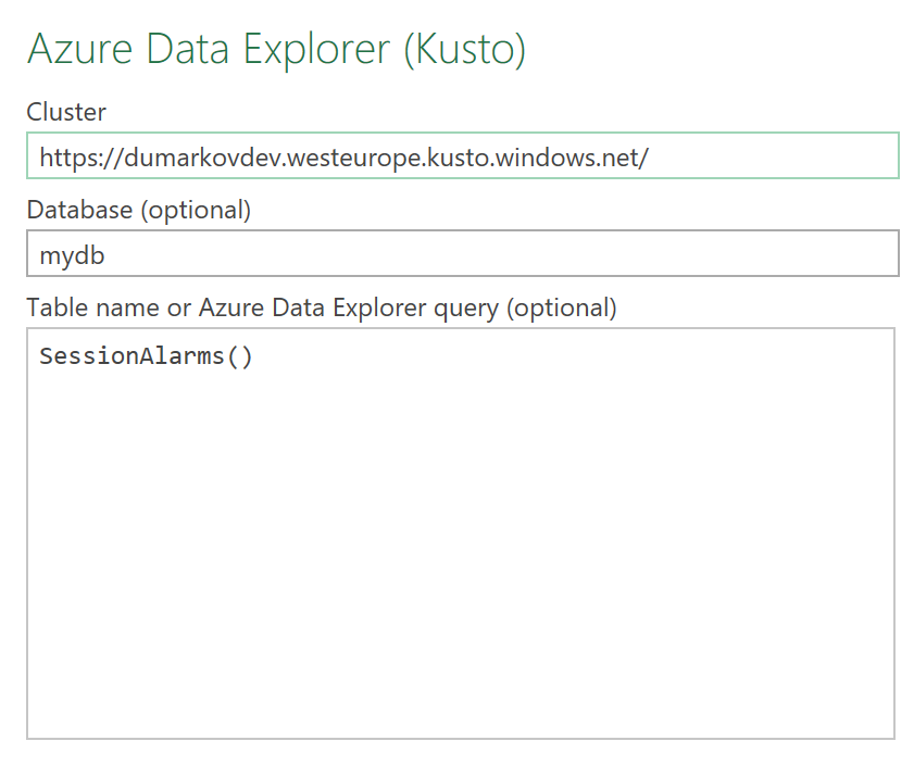 eAzure Data Explorer (Kusto)