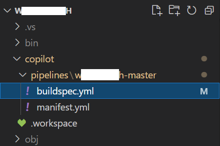 buildspec.yml exists