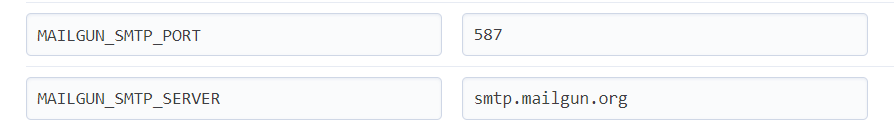 Heroku ENV variables for Mailgun