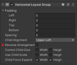 Horizontal Layout Group