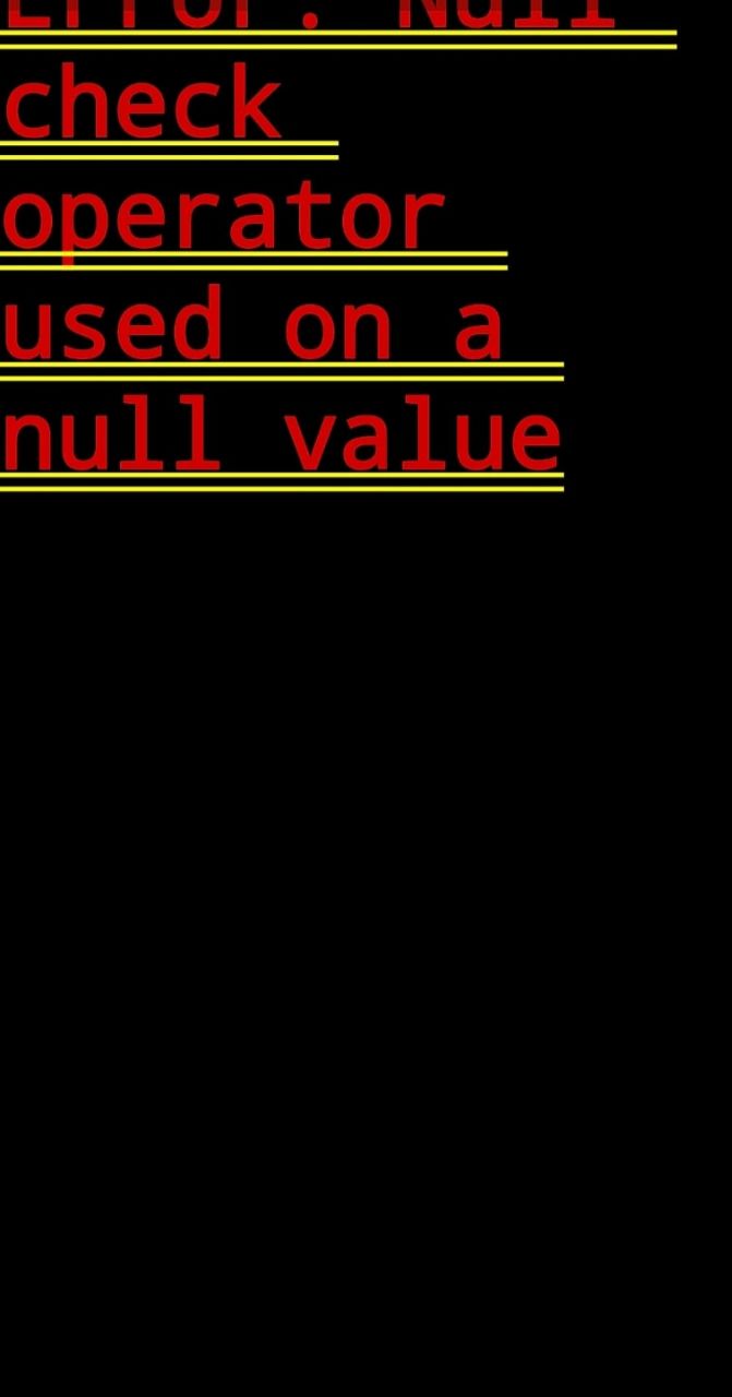 Null safety error