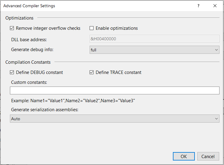 Advanced Compile Options - Integer Overflow Check