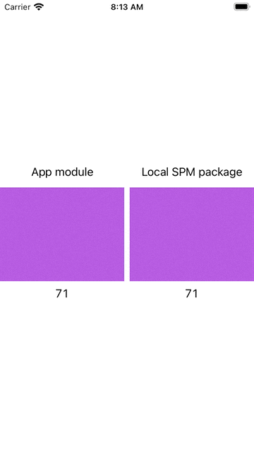 A side-by-side comparison of the same animation shown differently