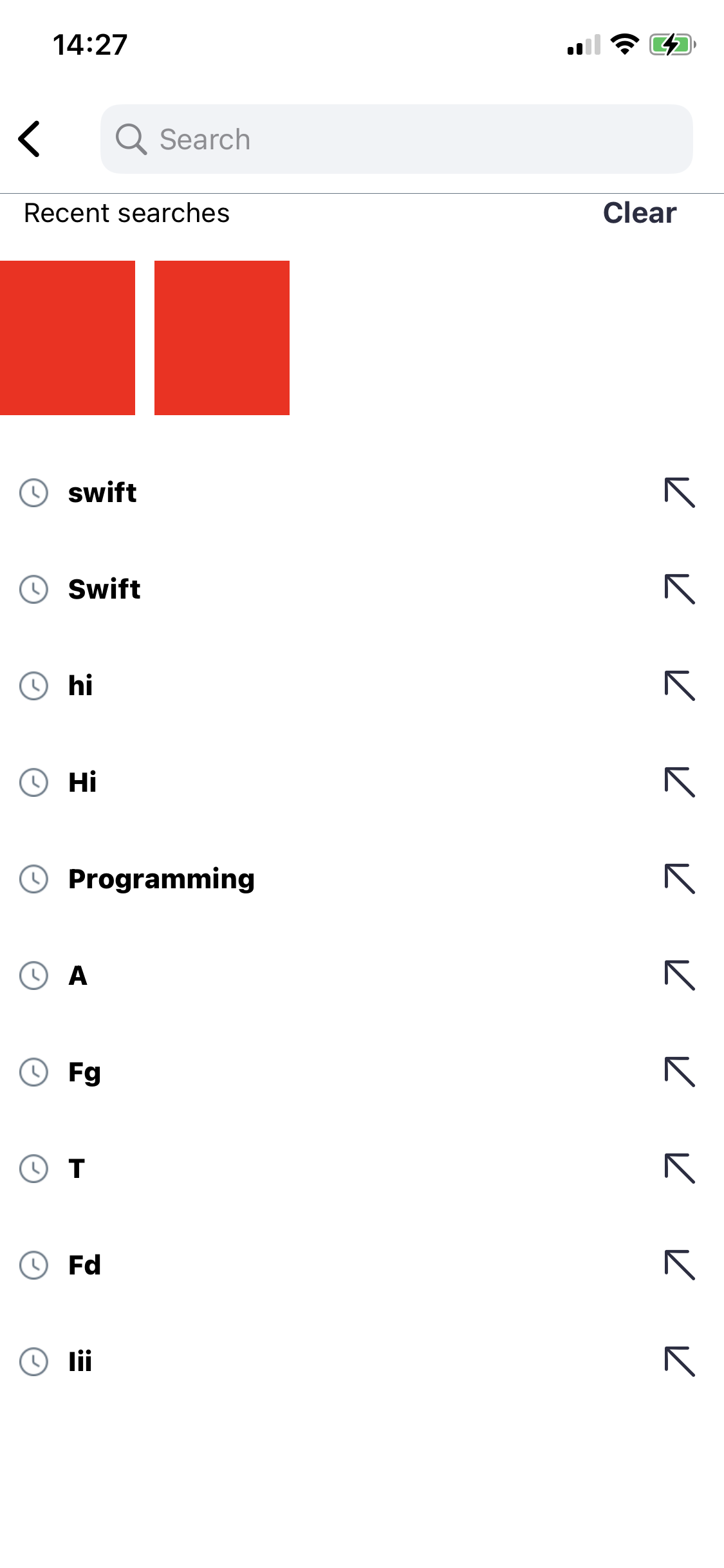 Image describing current state of tableView