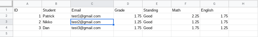 spreadsheet