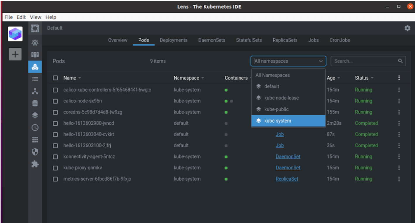 Select Namespace