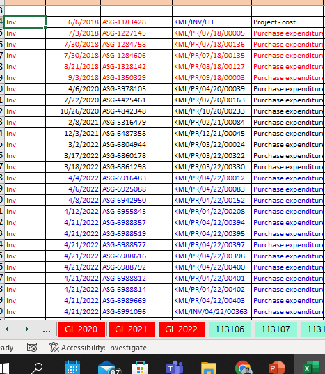 here the data and result of looping. first row is correct, but all the rest row sould resulting "Bukan Inv"