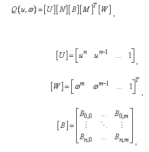 Q(u, w) = [U][N][B][Mt][W]