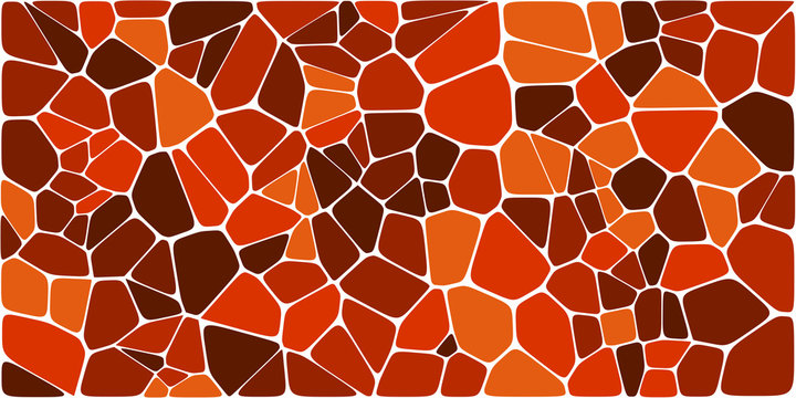 Red Voronoi art