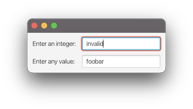 Invalid value with focus