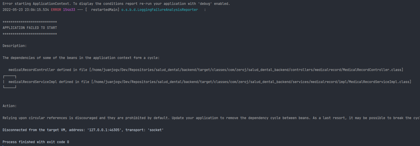 Circular reference Spring Boot error