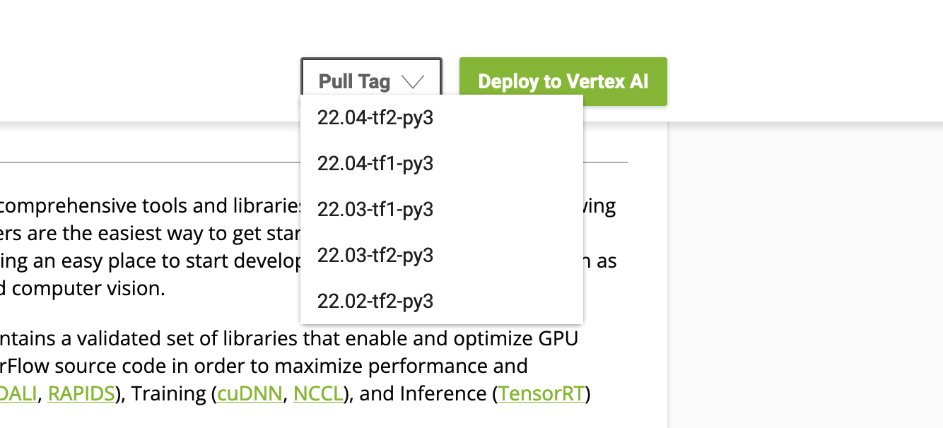 Nvidia Tensorflow Pull Tags