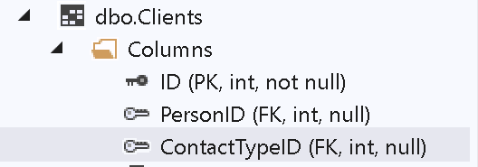 Client Database Table