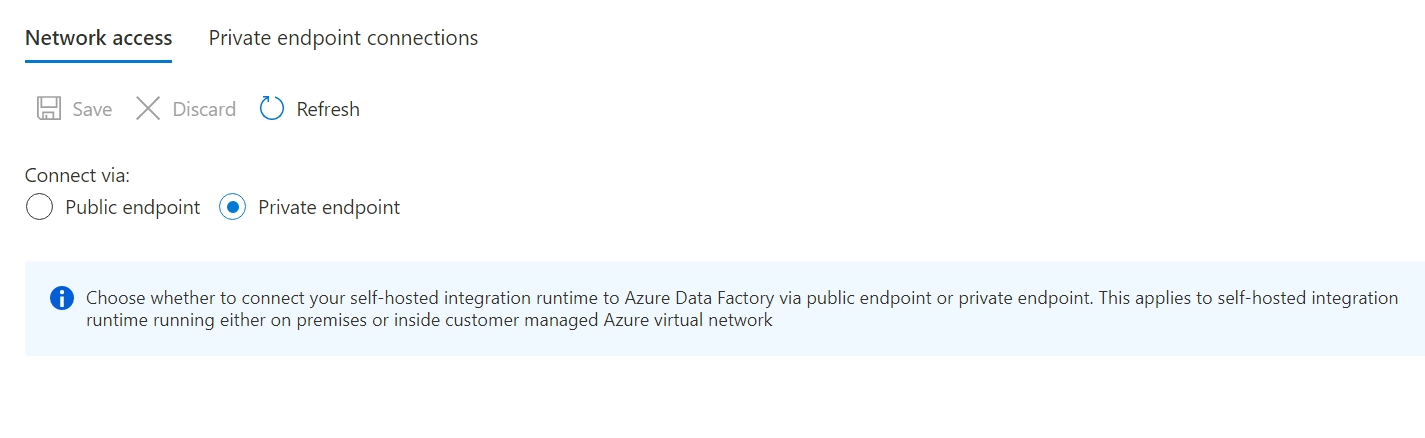 Network Access via ADF Private Endpoint