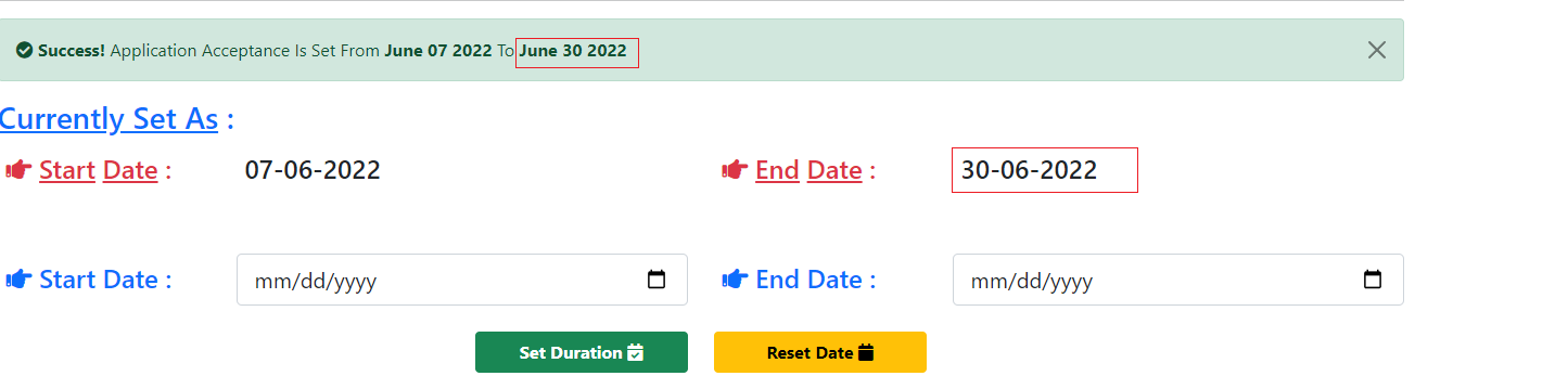 Website displays the incorrect value of AppEndDate