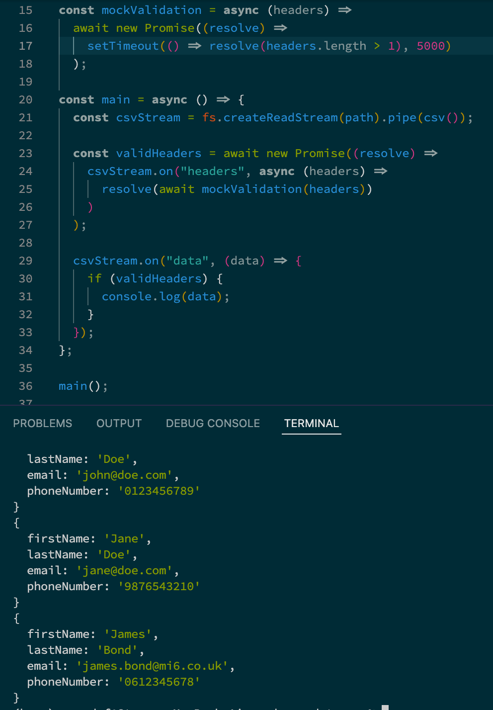 long validation demo