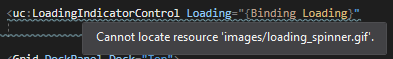 cannot locate resource error