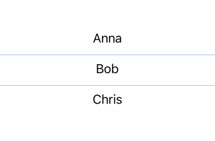 Person names stacked vertically, with blue divider in between