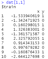 an example using row 1 column 1