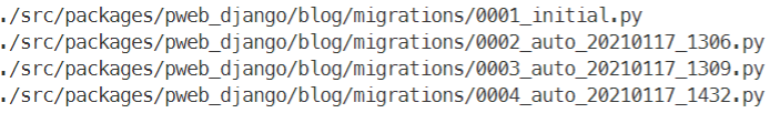 auto-generated django files in migration folder