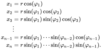 hyper sphere parametric equation