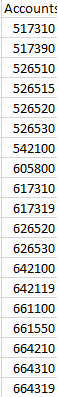 Named Range in column.