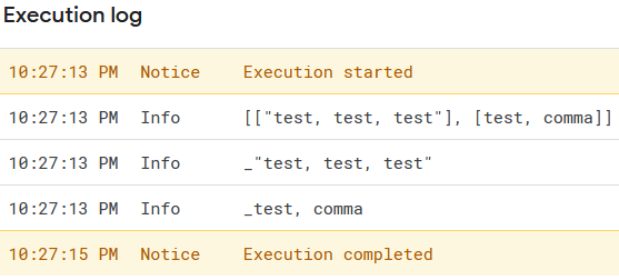 Logger Output