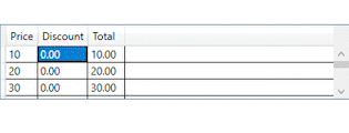 Data entry with reduced window