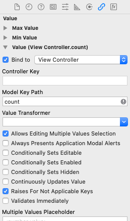 Label value binding