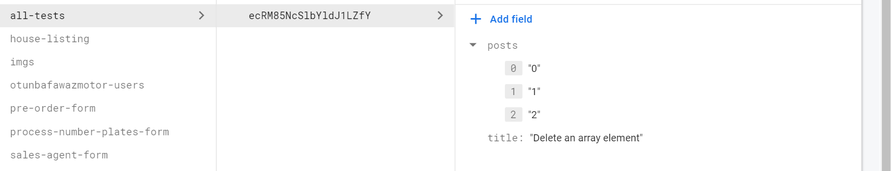 Database structure