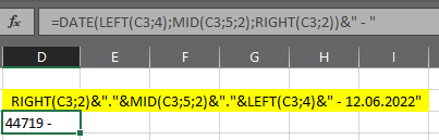 Adding anything to Date cell