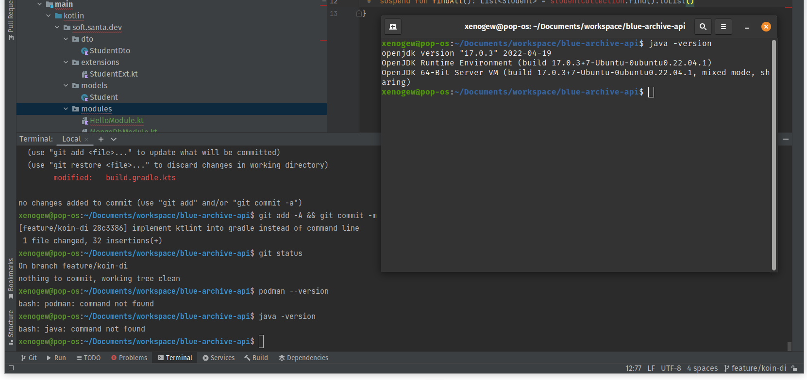 java command not found on integrated terminal