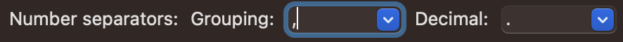 Number Separators in Systemm Preferences