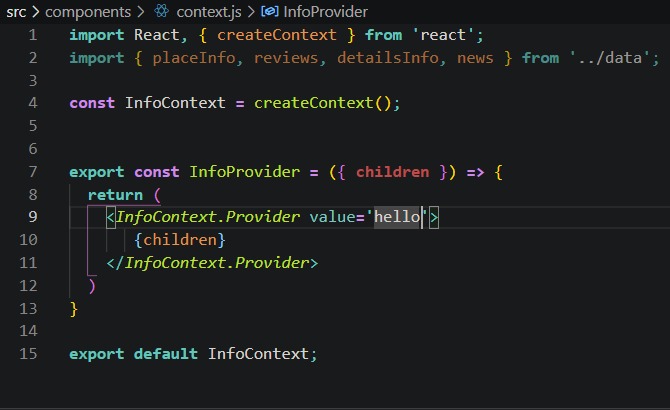 import { placeInfo, reviews, detailsInfo, news } from '../data';<InfoContext.Provider value={placeInfo,reviews,detailsInfo,news} >][1]