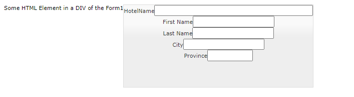 Here is the form after selecting the button which opens the dialog