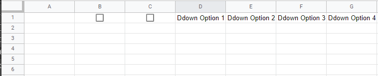 When Checkboxes B OR C are FALSE, there is no dropdown