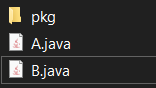 After A.java compilation