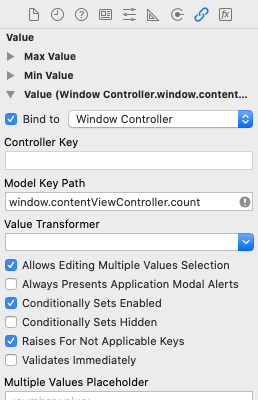 Slider value binding