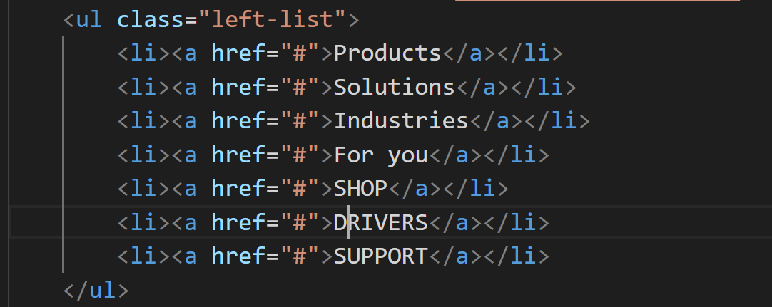 How to target the last 3 lists together? I have tried using child selectors, but it allows to target only one element at a time.