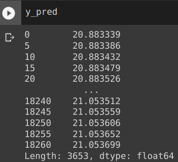 A Pandas dataframe with indexes incrementing by 5