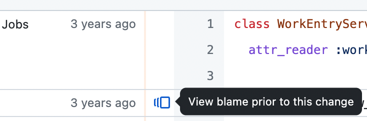 View blame prior to this change